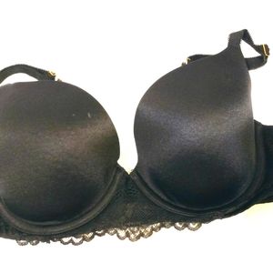Savage x Fenty Black Lace Trim Bra 34C